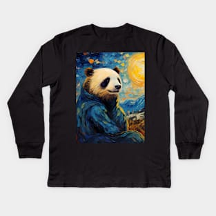 Vincent Van Panda Kids Long Sleeve T-Shirt